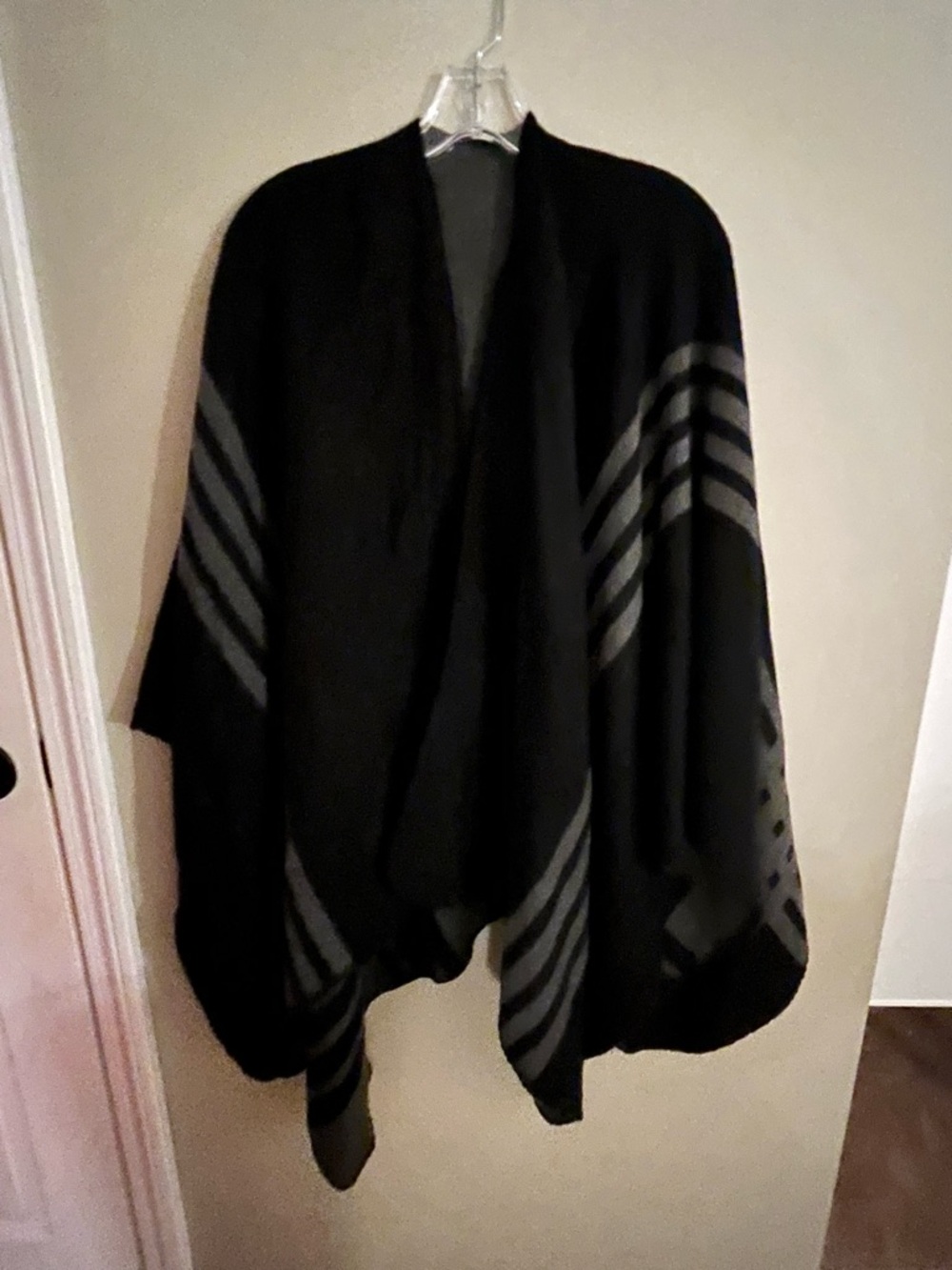 Woman’s shrug poncho, reversible , wool